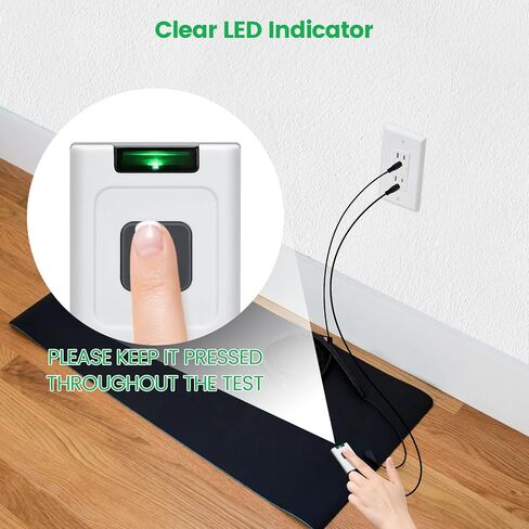Grounding Tester, Briidea Grounding Continuity Tester with 15ft Grounding Cord, Ideal for Test The Effectiveness of Grounded Products, Mats, Pillow Case, Pet Beds, Blankets, Wrist Bands in Saudi Arabia