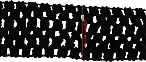XGNG 1Roll 5m Elastic Crochet Header and Ribbon Crochet Stretch Trim Fabric for Hair Accessories Tube Top, Black in Saudi Arabia