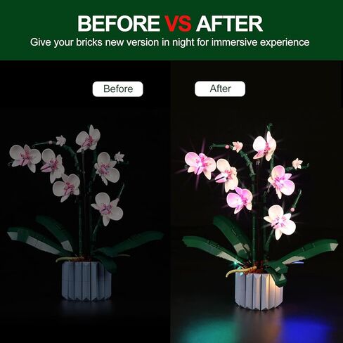 مجموعة إضاءة LED لمجموعة أوركيد Lego 10311، مجموعة إضاءة متوافقة مع Lego 10311 (أضواء فقط، لا توجد نماذج Lego) in Kuwait