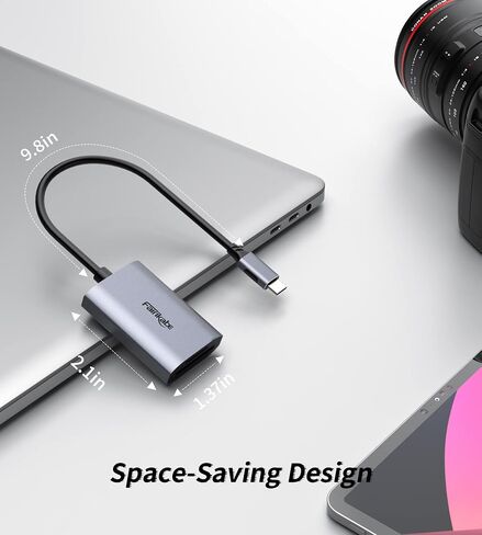 USB C SD 4.0 Card Reader, UHS-II 2-in-1 USB C to SD Card Reader, USBC Micro SD Memory Card Reader Compatible with Thunderbolt 3 for TF, SD, SDXC, SDHC, RSMMC, Micro SDXC, Micro SDHC, UHS-II Cards in Saudi Arabia