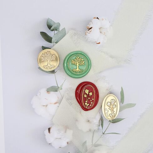 Flower and Plant Wax Seal Stamp Set for Cards Envelopes Wedding Invitations Gift Wrapping(Lavender + Flower) in Saudi Arabia
