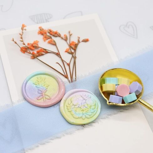 Flower and Plant Wax Seal Stamp Set for Cards Envelopes Wedding Invitations Gift Wrapping(Lavender + Flower) in Saudi Arabia