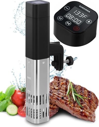 آلة طباخ Sous Vide، مقاومة للماء IPX7، جهاز تدوير غمر بقدرة 1000 واط مع شاشة تعمل باللمس، تحكم دقيق في درجة الحرارة والوقت، 15 ديسيبل فائق الجودة للطعام الطري in Saudi Arabia