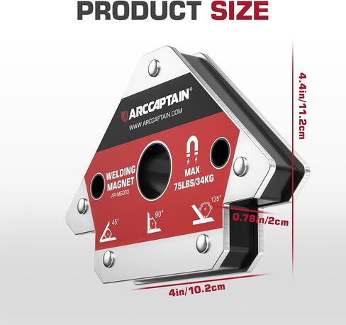 ARCCAPTAIN Welding Magnets 25LB & 55LB 4Pcs Welding Magnet Set | Magnetic Welding Holder, Holding Power Welding Accessories in Kuwait
