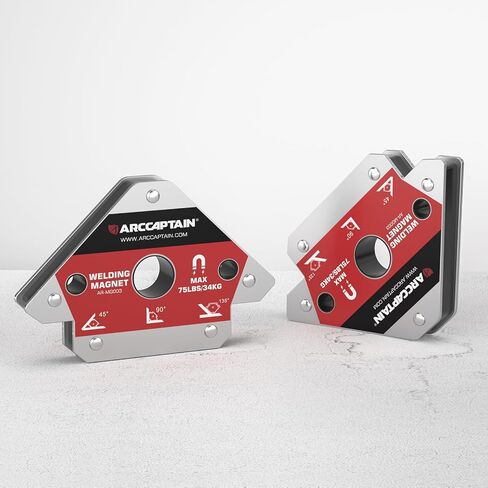 ARCCAPTAIN Welding Magnets 25LB & 55LB 4Pcs Welding Magnet Set | Magnetic Welding Holder, Holding Power Welding Accessories in Kuwait
