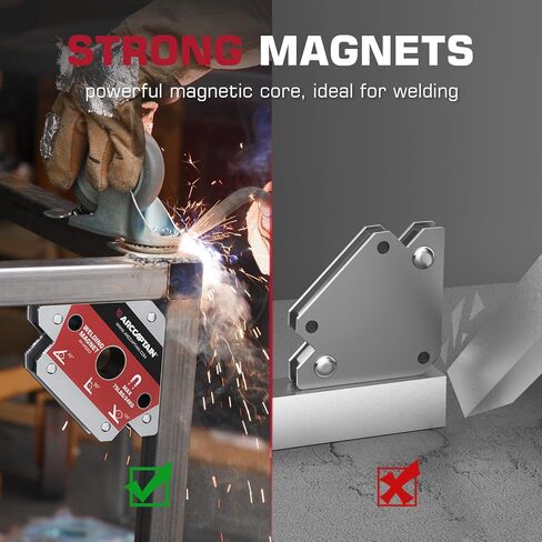ARCCAPTAIN Welding Magnets 25LB & 55LB 4Pcs Welding Magnet Set | Magnetic Welding Holder, Holding Power Welding Accessories in Kuwait