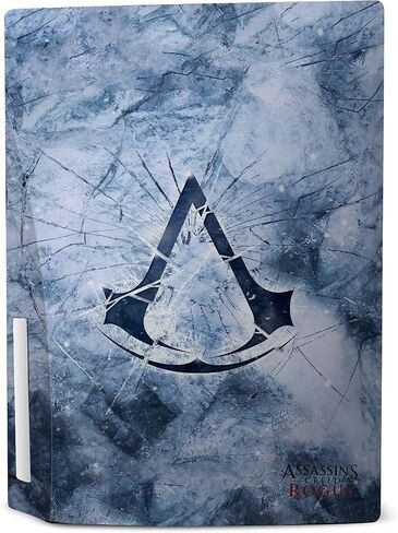 تصميمات غطاء الرأس مرخصة رسميًا بشعار Assassin's Creed Glacier Rogue Key Art من الفينيل للوحة واجهة الألعاب متوافقة مع وحدة تحكم Sony Playstation 5 PS5 Disc Edition ووحدة التحكم DualSense in Kuwait