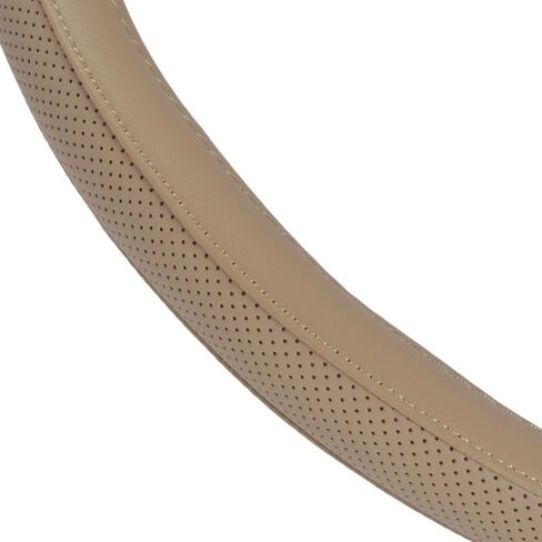 BDK Motor Trend Ergonomic Leather Grip Steering Wheel Cover for Big Rigs Trucks and Semis 18 inch Large Heavy Duty Non Slip Long Haul/Long Drives Beige in Saudi Arabia