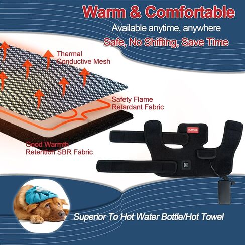 Heating Dog Neck Shoulder Brace for Dogs with Back Pain Cervical IVDD, Shoulder & Neck Pain, Spinal Arthritis, Chronic Joint Pain, Post Surgery Recovery (Small) in Saudi Arabia