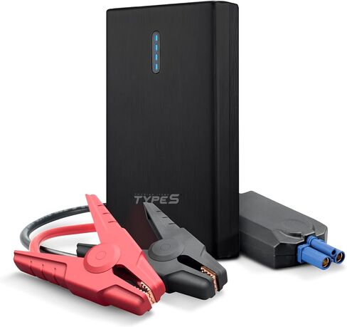 بنك الطاقة Jump Starter من النوع S 1000A 12V 6.0L مع شحن USB مزدوج وبنك طاقة 8000 مللي أمبير في الساعة - أزرق in Kuwait