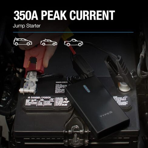 بنك الطاقة Jump Starter من النوع S 1000A 12V 6.0L مع شحن USB مزدوج وبنك طاقة 8000 مللي أمبير في الساعة - أزرق in Kuwait