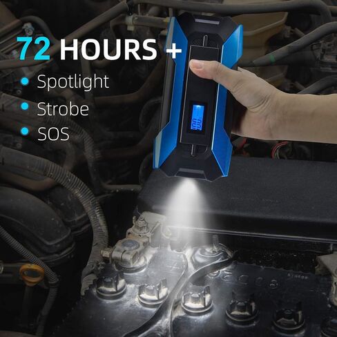 A11 Portable Automotive Jump Starter 2000A 12V Lithium Car Battery Booster Jump Starter Pack with LCD Display, USB Quick Charge, for Up to 10.0L Gasoline and 7.0L Diesel Engines (Blue) in Saudi Arabia