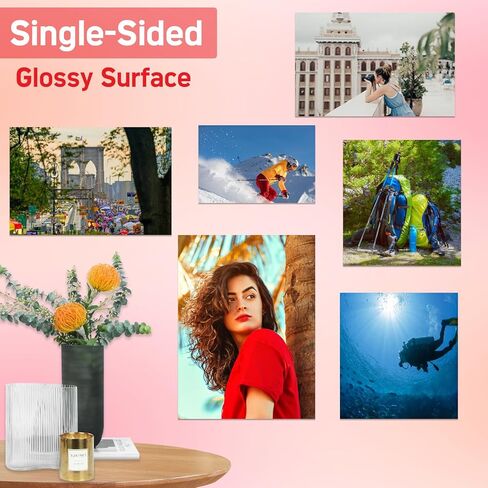Premium Inkjet Photo Paper Single-Sided High Gloss Photo Paper 50 Sheets 200gsm 8.5x11 Inches for Family Photo with Inkjet Printer and Dye Ink in Saudi Arabia