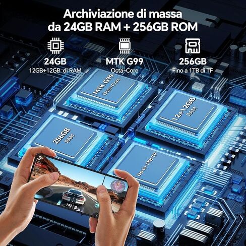 𝘽𝙡𝙖𝙘𝙠𝙫𝙞𝙚𝙬 OSCAL Unlocked Android Phones, Tiger12 Cell Phone 24GB+256GB/ SD 1TB, Helio G99, 120Hz 6.78" FHD+ Display, Android13 Unlocked Phone, 5000mAh, 64MP, 33W Fast Charge, NFC, 4G Dual SIM in Kuwait