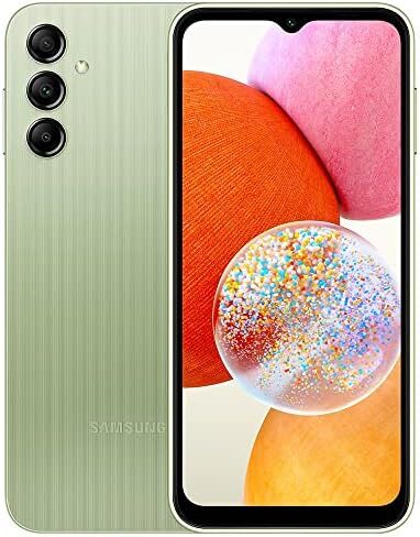 SAMSUNG Galaxy A14 (128GB, 4GB) 6.6'', Android 13, 5000mAh Battery, 50MP Triple Camera, Dual SIM 4G Volte GSM Unlocked International Model A145M/DS (w/ 256GB SD, Green) in Saudi Arabia