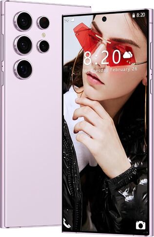 I23 Ultra Unlocked Cell Phone,Smartphone Long Battery Life 6.82" HD Screen Unlocked Phones,Android13 6+256GB with 128G Memory Card,Fingerprint Lock/Face ID/GPS (Purple) in Saudi Arabia
