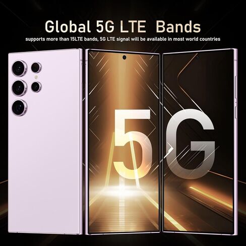 I23 Ultra Unlocked Cell Phone,Smartphone Long Battery Life 6.82" HD Screen Unlocked Phones,Android13 6+256GB with 128G Memory Card,Fingerprint Lock/Face ID/GPS (Purple) in Saudi Arabia