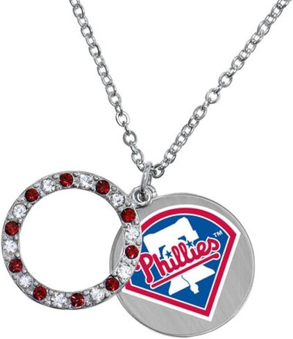 Game Time Offical MLB PHILADELPHIA PHILLIES P LOGO Disc Necklace in Kuwait