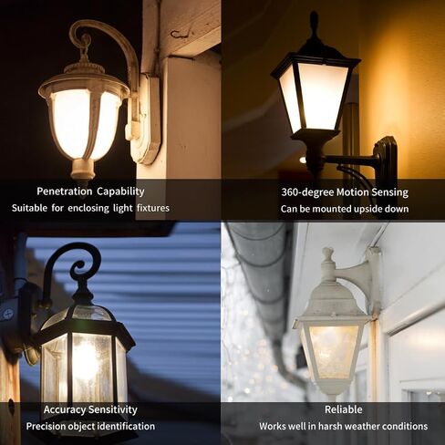 Vgogfly Radar Motion Sensor Light Bulbs A19 100W Equivalent 120V 13W Motion Detector Auto Activated Dusk to Dawn Security Outdoor Porch Lights LED Bulb Daylight 5000K E26 (1 Pack) in Saudi Arabia