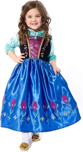 Little Adventures Ice & Alpine Princess Dress up Costume Set - Machine Washable Girls Child Pretend Play with No Shed Glitter (Size Large Age 5-7) in Kuwait