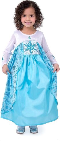 Little Adventures Ice & Alpine Princess Dress up Costume Set - Machine Washable Girls Child Pretend Play with No Shed Glitter (Size Large Age 5-7) in Kuwait