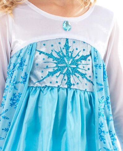 Little Adventures Ice & Alpine Princess Dress up Costume Set - Machine Washable Girls Child Pretend Play with No Shed Glitter (Size Large Age 5-7) in Kuwait