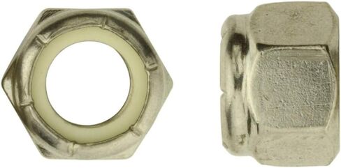 3/8-16 Grade 8 Nylock, NE Nylon Insert Hex Nut Lock Grade C Zinc Yellow - U-Turn (25 Pack) in Saudi Arabia