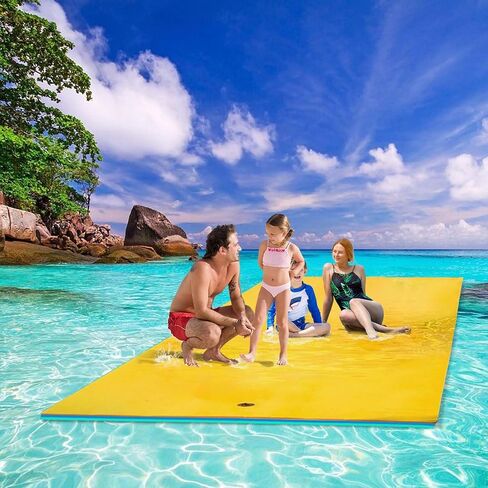 Floating Water Mat, 9' × 6' Lily Pad Floating Mat, 3-Layer Foam Water Floating Pad for Water Recreation and Relaxing, Thick and Durable Water Activities Mat for Lake, Oceans in Saudi Arabia
