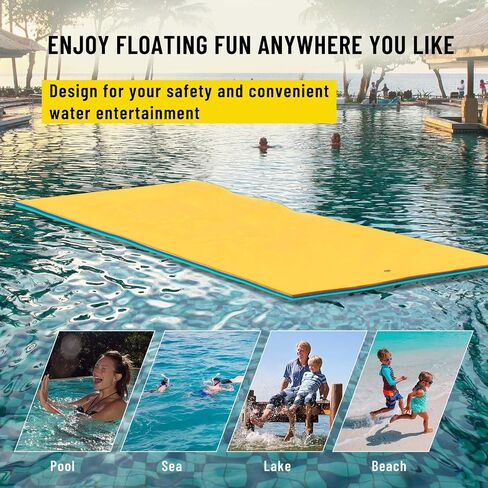 Floating Water Mat, 9' × 6' Lily Pad Floating Mat, 3-Layer Foam Water Floating Pad for Water Recreation and Relaxing, Thick and Durable Water Activities Mat for Lake, Oceans in Saudi Arabia