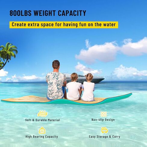 Floating Water Mat, 9' × 6' Lily Pad Floating Mat, 3-Layer Foam Water Floating Pad for Water Recreation and Relaxing, Thick and Durable Water Activities Mat for Lake, Oceans in Saudi Arabia