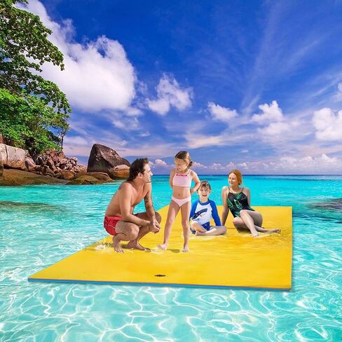 Floating Water Mat, 9' × 6' Lily Pad Floating Mat, 3-Layer Foam Water Floating Pad for Water Recreation and Relaxing, Thick and Durable Water Activities Mat for Lake, Oceans in Saudi Arabia