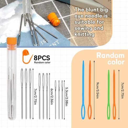 QMNNMA 6 Sizes Crochet Hooks,Ergonomic Arthritis Handle,6mm-10mm Large Size Soft Handle Crochet Hooks and Plastic Big Eye Needle and Other Accessories for Knitting Sweaters, Scarves and Hats in Saudi Arabia
