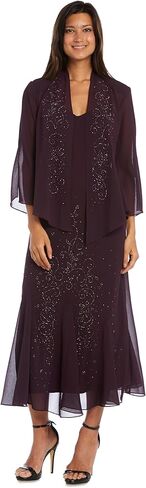 R&M Richards Women's 2 Pc Beaded Elegant Jacket Dress in Saudi Arabia
