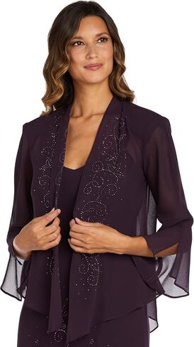 R&M Richards Women's 2 Pc Beaded Elegant Jacket Dress in Saudi Arabia