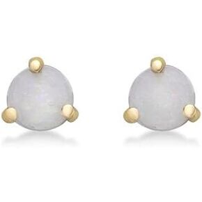 3mm Gemstone Round Stud Earrings for Women in 14k Yellow Gold with 3-Prong Martini Birthstone Jewelry by Lavari Jewelers