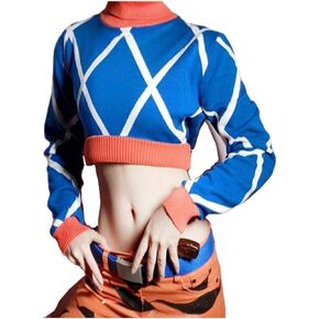 1791's lady Golden Wind Guido Mista Cosplay Costume Top Sweater