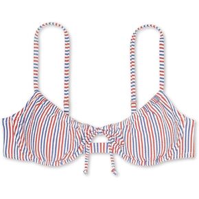 Women's Juniors' Textured Shirred Underwire Bikini Top -