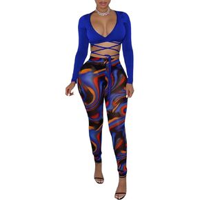 بدلة رياضية نسائية مثيرة مكونة من قطعتين من Acelyn، ملابس علوية قصيرة ذات خصر عالي، شفافة من خلال السراويل الضيقة، ملابس النادي، أزرق L in Kuwait