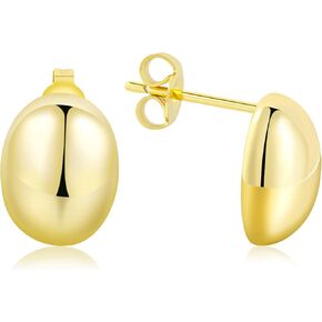 SUPRAONE Chunky Gold Dome Huggie Earrings Open Hoop Earrings for women Girls Small | Large | Gold | Silver Lightweight Cuff Earrings in Kuwait