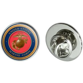 Marine Corps USMC Emblem Officially Licensed Metal 0.75" Lapel Hat Pin Tie Tack Pinback