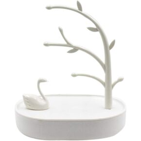mossty Swan Lake Jewelry Tray Large Storage Box Ring Holder Trinket Dish Modern Decor Display Earrings Necklace Bracelet Organizer