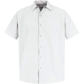 Red Kap Men's Tall Size Short Sleeve Specialized Pocketless Polyester Work Shirt