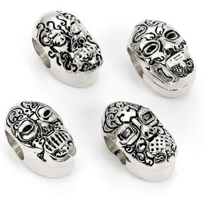 ذا كارات شوب مجموعة اقنعة ديث ايتر من هاري بوتر 62037 مكونة من 4 خرزات فاصلة، فضي in Kuwait