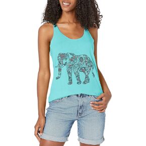 Women's Henna Elephant Racerback Tank Top