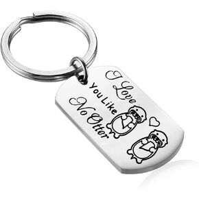 TGBJE I Love You Like No Otter Keychain Gift For Valentine's Day,Best Boyfriend, Girlfriend Gift
