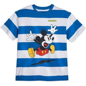 Disney Mickey Mouse Striped T-Shirt for Adults – Mickey & Co. Unisex M Multicolored