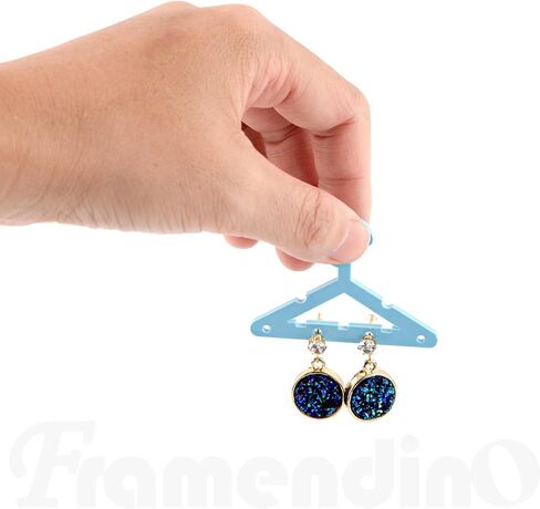 Framendino, 42 Pack Clothes Hanger Earring Holder Mini Hanger Rack Jewelry Display Dangle Earring Hanging Organizer Display Rack in Saudi Arabia