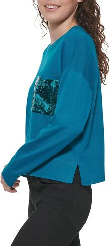 DKNY Women's Pocket Comfy Easy Sportswear Sweater in Saudi Arabia