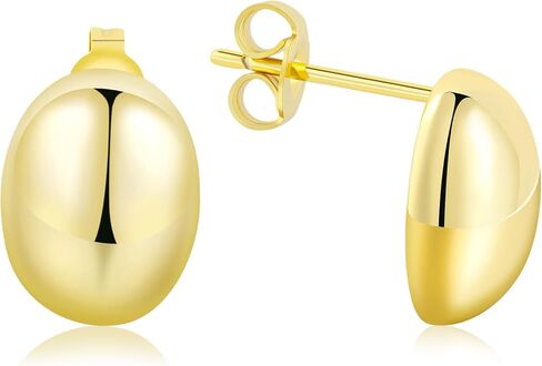 SUPRAONE Chunky Gold Dome Huggie Earrings Open Hoop Earrings for women Girls Small | Large | Gold | Silver Lightweight Cuff Earrings in Kuwait