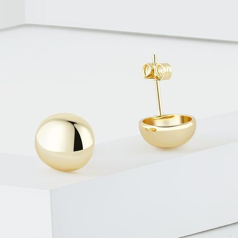 SUPRAONE Chunky Gold Dome Huggie Earrings Open Hoop Earrings for women Girls Small | Large | Gold | Silver Lightweight Cuff Earrings in Kuwait